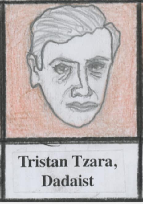 Tristan Tzara gezeichnet von Tom Sora